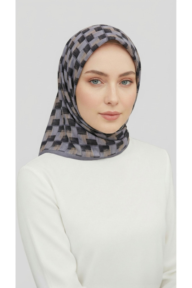 وشاح من الرايون بنمط الفسيفساء - 7