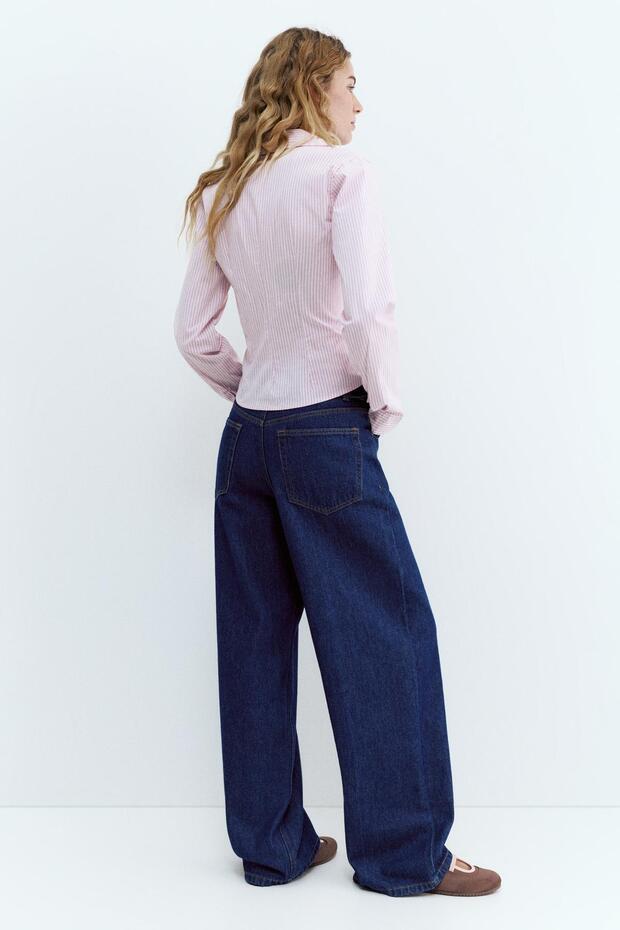 Pens detaylı dar kesim gömlek - 4