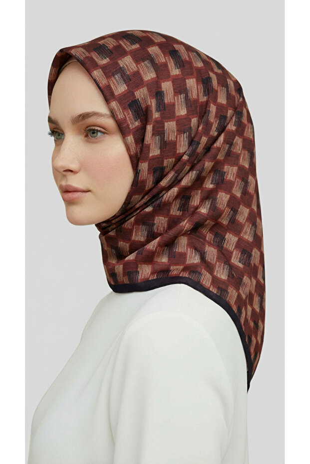 Mozaic Pattern Rayon Scarf - 8