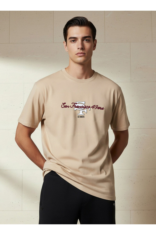 Men Relaxed Fit Crew Neck Short Sleeves Green Bay Packers Print T-shirt