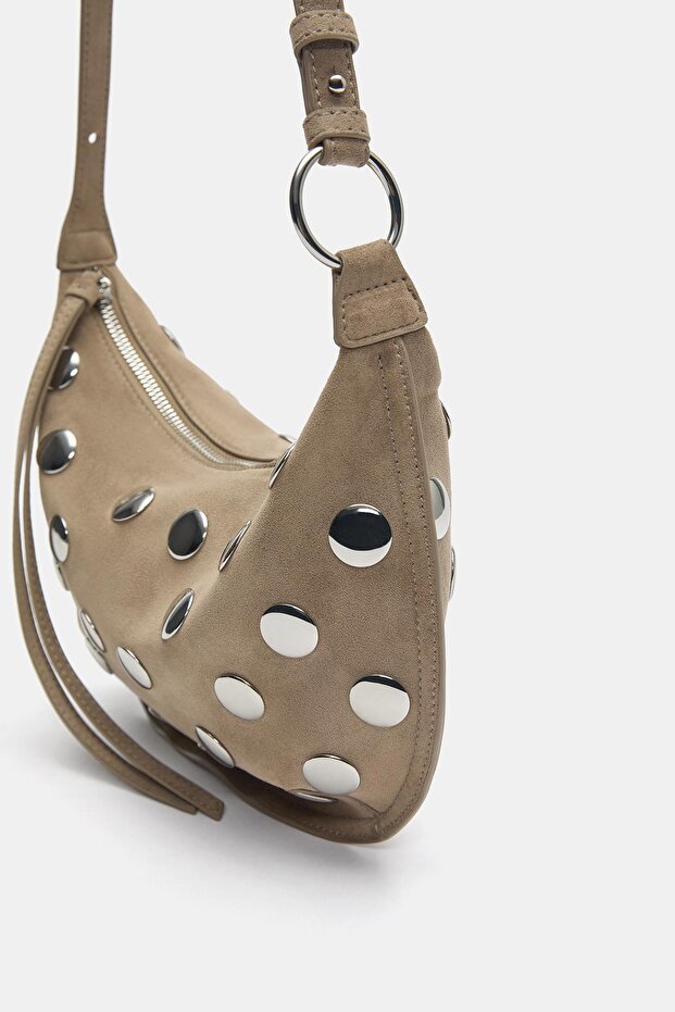 Zımba detaylı omuz çantası - 4