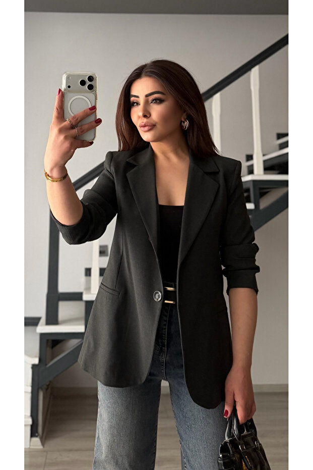 سترة أنثراسايت سليم فيت