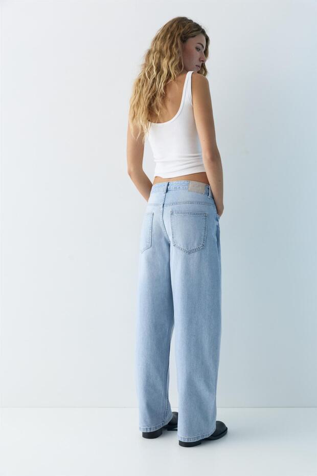 Düşük bel barrel jean - 4