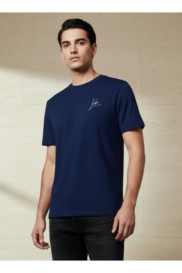 Men Regular Fit Crew Neck Short Sleeve Printed T-shirt