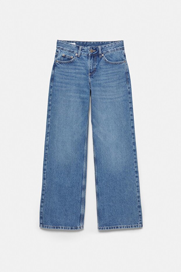 Düşük bel straight fit jean - 5