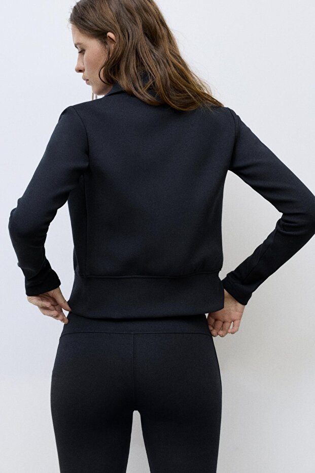 İnterlok fermuarlı hırka - 3