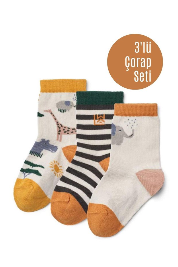 Safari Children's Socks – Set of 3