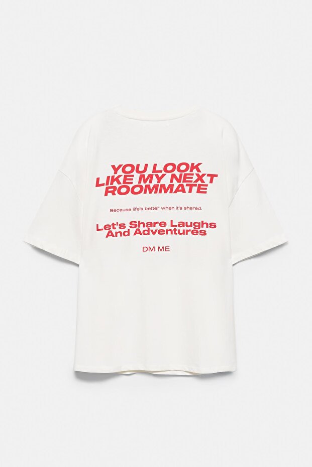 Roommate grafik tişört - 8