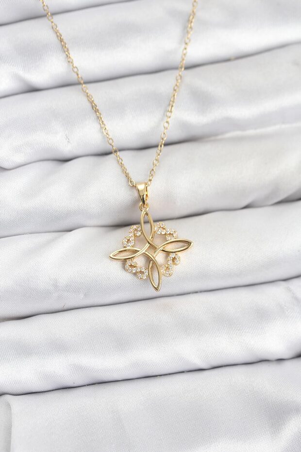Chain Gold Color Infinity Model Zircon Stone Women's Necklace - Ebj260130W39300