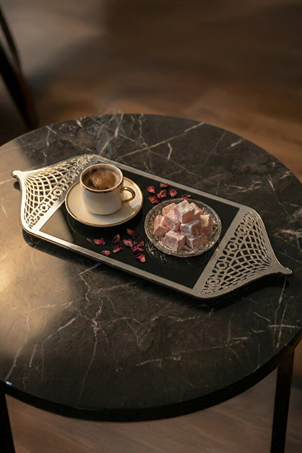 صينية تقديم التمور بتصميم محراب رمضان - ديكور تقديم أدوات المائدة الإسلامية