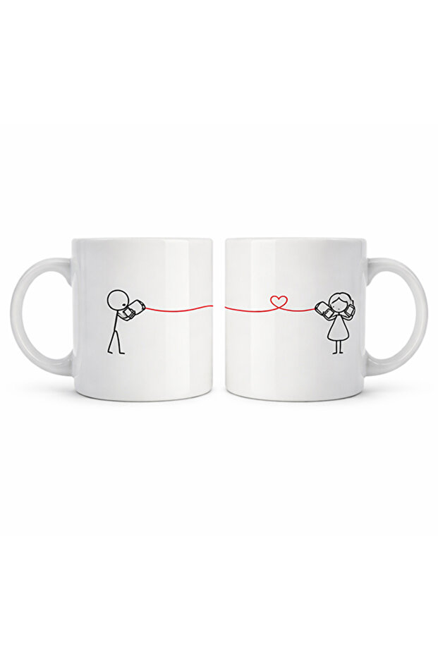 Couple Line Art Love - Drinking Mugs
