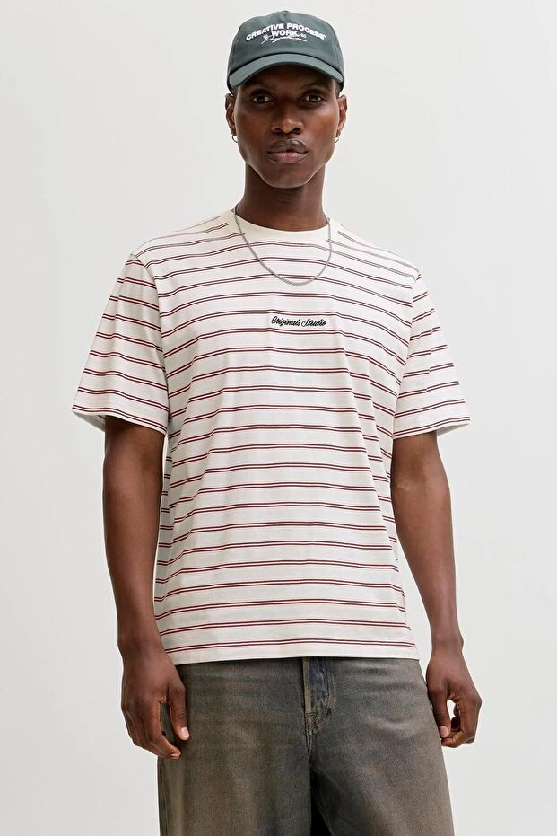 Jack Jones Norrebro Stripe Striped Relax Fit Men's T-Shirt 12291021