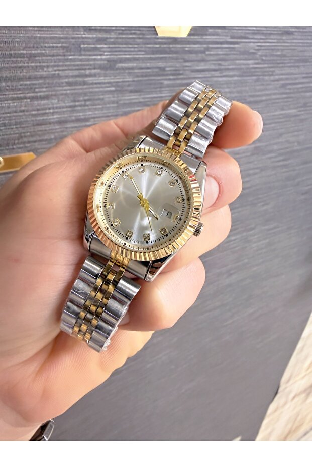 Çelik Kordon Takvimli Kadın Kol Saati - 3