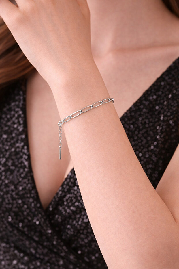 Women's Minimal Chain Bracelet Stainless Steel | Adjustable Extension Chain | Gold-Silver