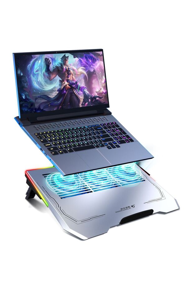 Gaming Aluminum Multi-Fan Cooling Pad
