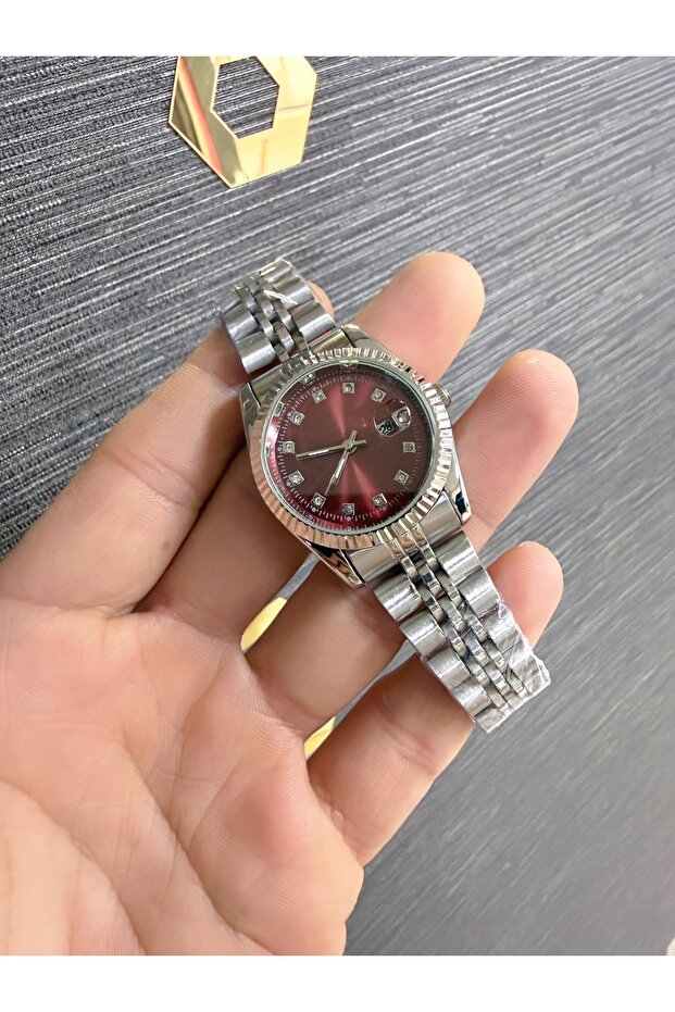 Çelik Kordon Takvimli Kadın Kol Saati - 4