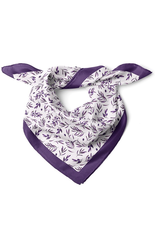 Olive Branch Pattern Scarf Bandana 50X50 cm