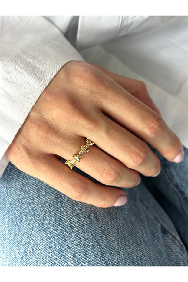 Sequential Baguette Design Adjustable Ring - 2
