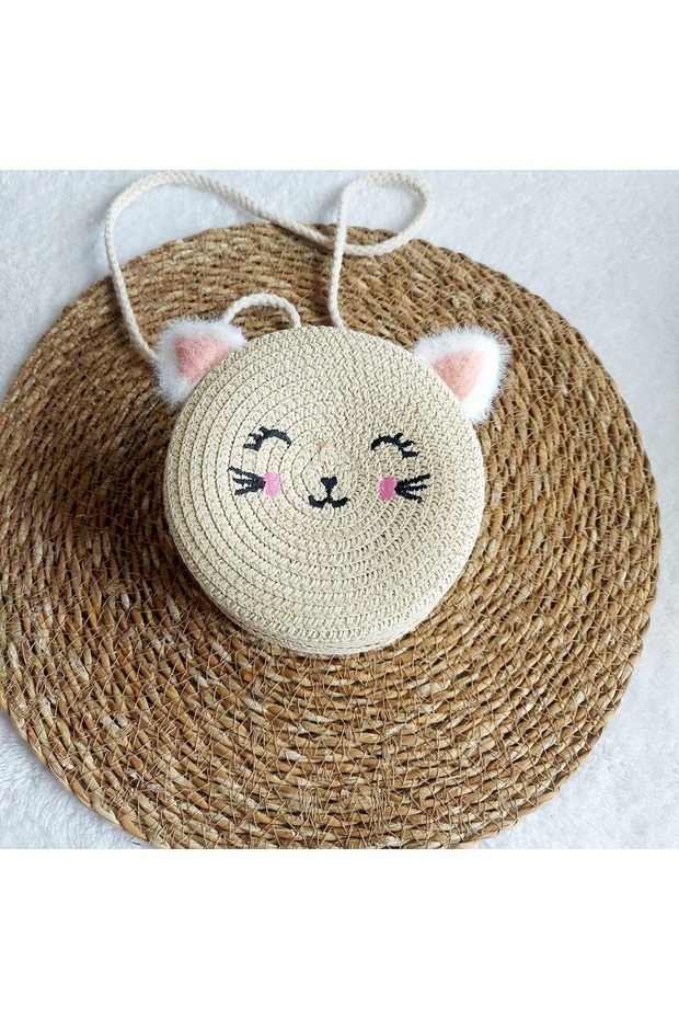 Cat Straw Bag