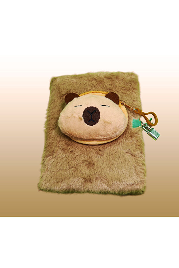 Plush Capybara Lockable Diary Notebook - 2