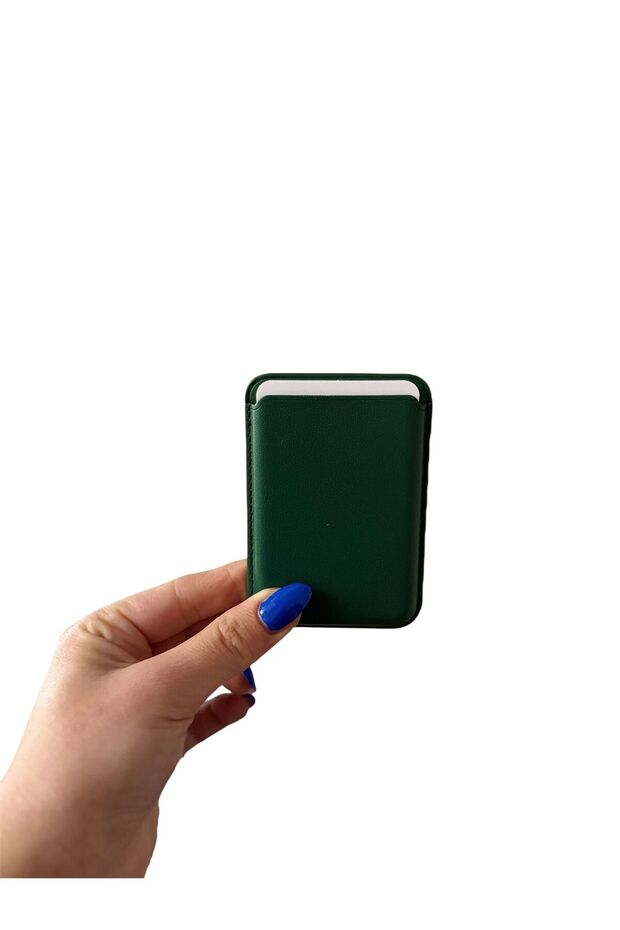 iPhone 11 12 13 14 15 16 17 Plus Pro Max Card Holder Magnetic Leather Magsafe Wallet Back Card Holder