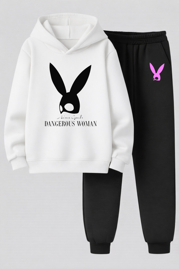 Ariana Grande Printed 3-Yarn Quality Sweatshirt and Sweatpants Children's Top-Bottom Set