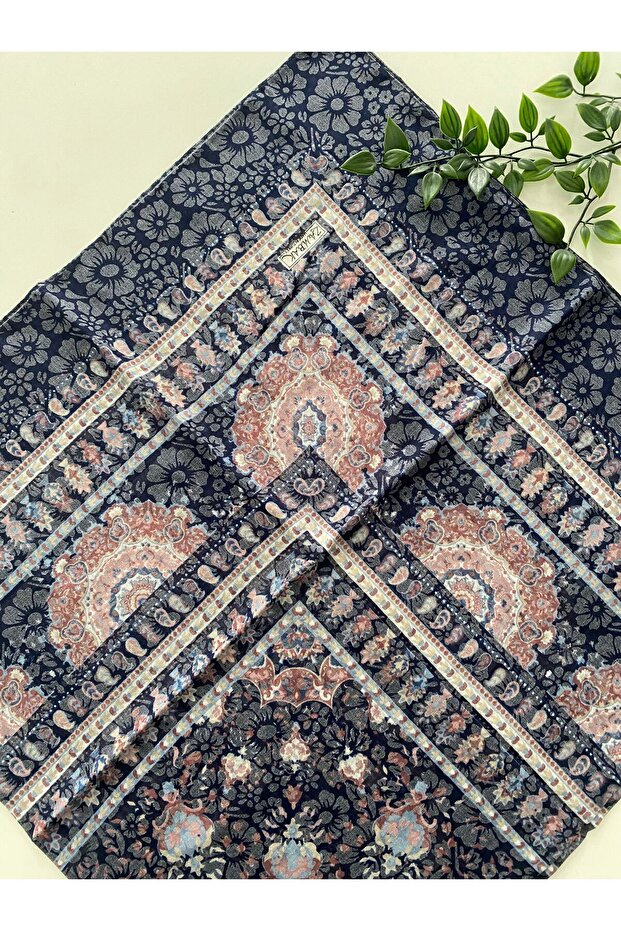Tile Pattern Large Size Cotton Scarf