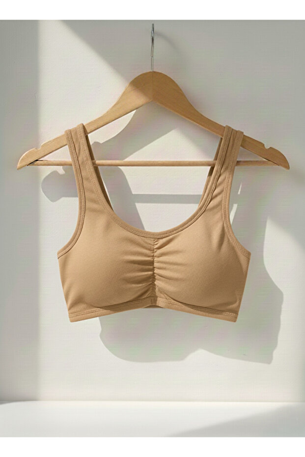 Girl's Skin Color Wide Strap Bra