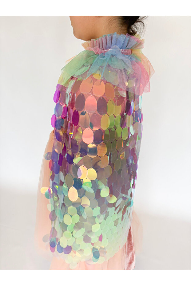 Pullu Payetli Çocuk Pelerini - 3