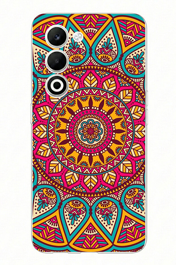 حافظة سيليكون مطبوعة بتصميم ماندالا متوافقة مع هاتف OPPO A5 4G - 1