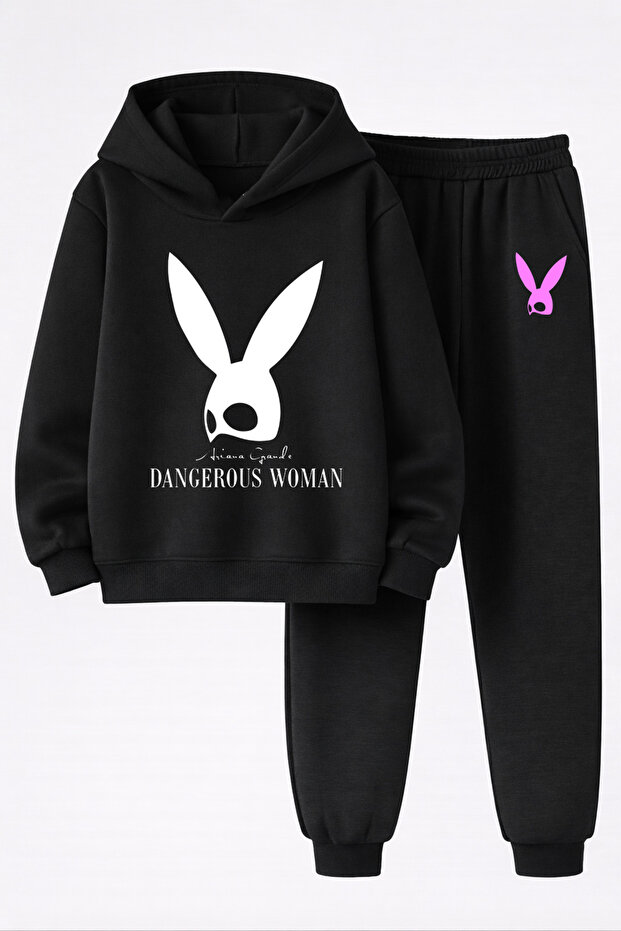 Ariana Grande Printed 3-Yarn Quality Sweatshirt and Sweatpants Children's Top-Bottom Set