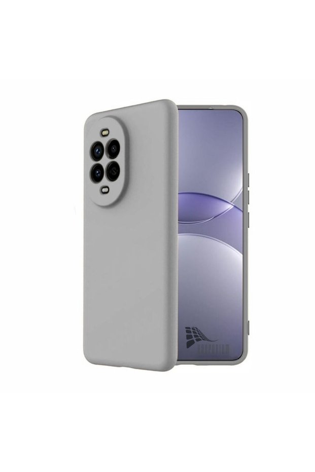 Huawei Nova 14 Compatible Silicone Case - Pastel Color Tone Flexible Cover with Camera Protection - Gray