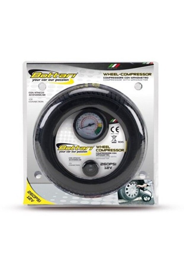 Compresor auto cu manometru de 12V - 2