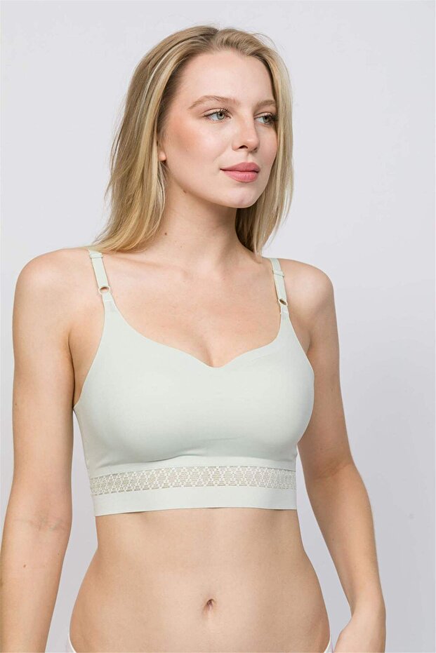 Women's Green Laser Cut Bralet