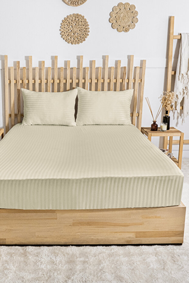 Elastic Bed Sheet Cotton Satin Double Size