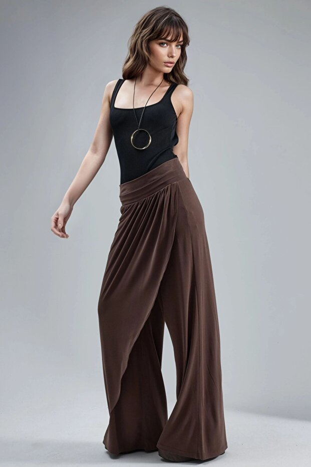 BUSEM Geniş Paçalı Salvar Pantolon - 7