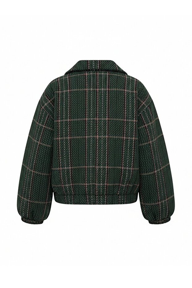 Ekoseli Tweed Ceket - 4