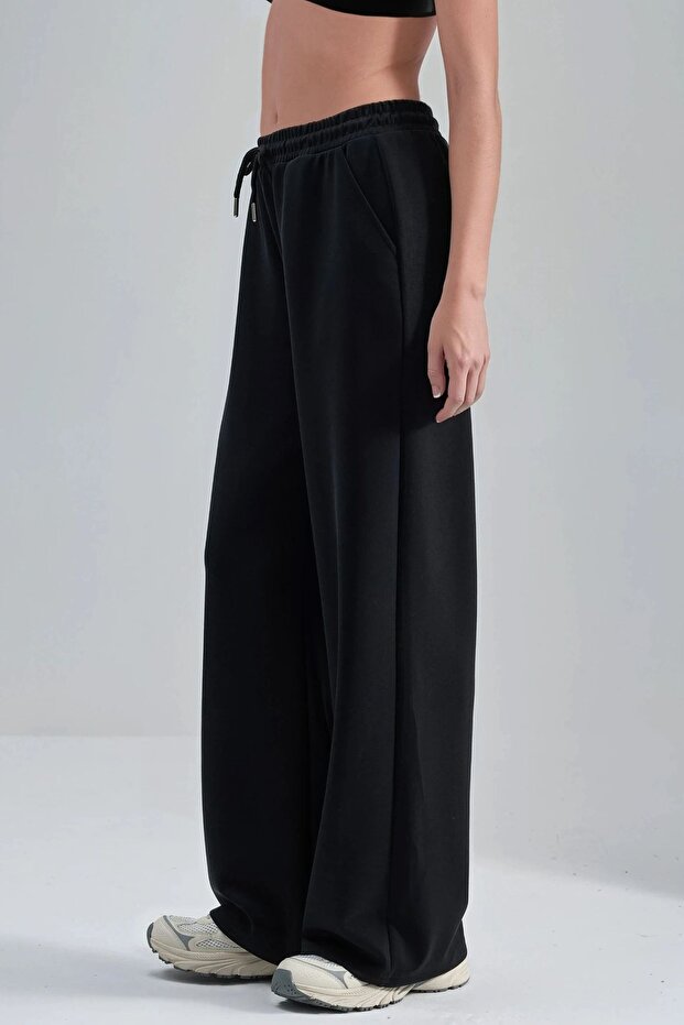 BUSEM Orta Bel Geniş Paça Modal Pantolon - 2