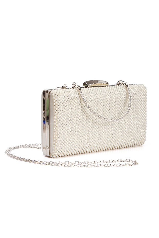 Elegant Evening Dress Bag with Pearl Embellishments