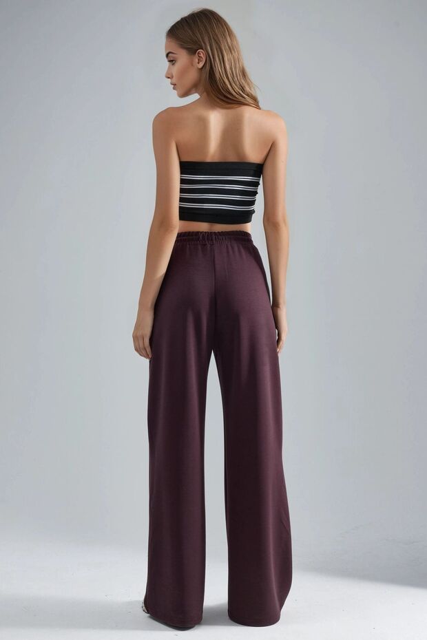 BUSEM Orta Bel Geniş Paça Modal Pantolon - 3