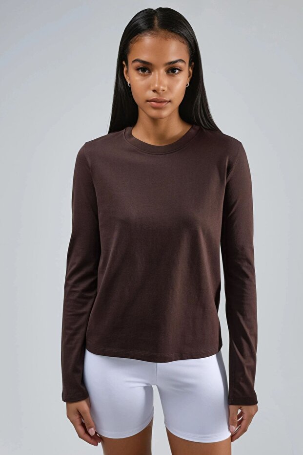 Busem Long Sleeve Crew Neck Basic Blouse - 7