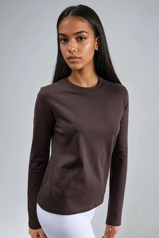 Busem Long Sleeve Crew Neck Basic Blouse - 3