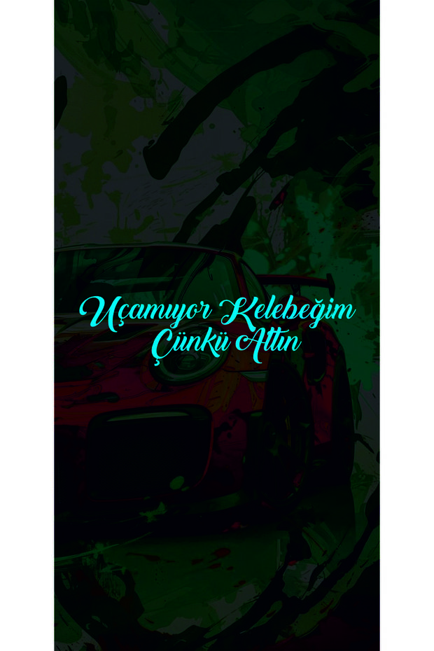 My Butterfly Doesn'T Fly because Golden Car Motorcycle Windshield Sticker Block3 Lyrics 25X6,5Cm