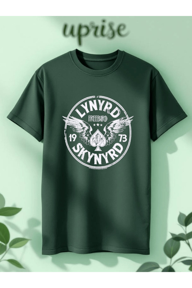 تي شيرت قطني كبير الحجم مطبوع عليه Lynyrd Skynyrd
