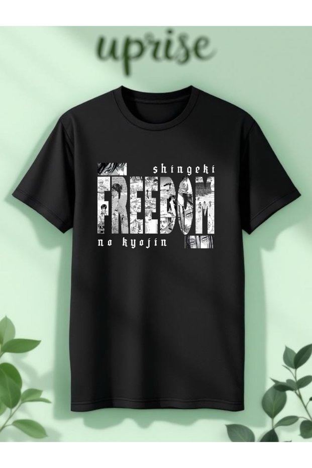 Shingeki No Kyojin Freedom Printed Cotton Oversize T-Shirt