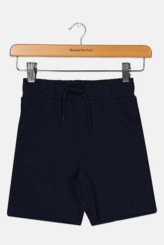 شورتات أساسية سادة للأولاد، لون كحلي - 2