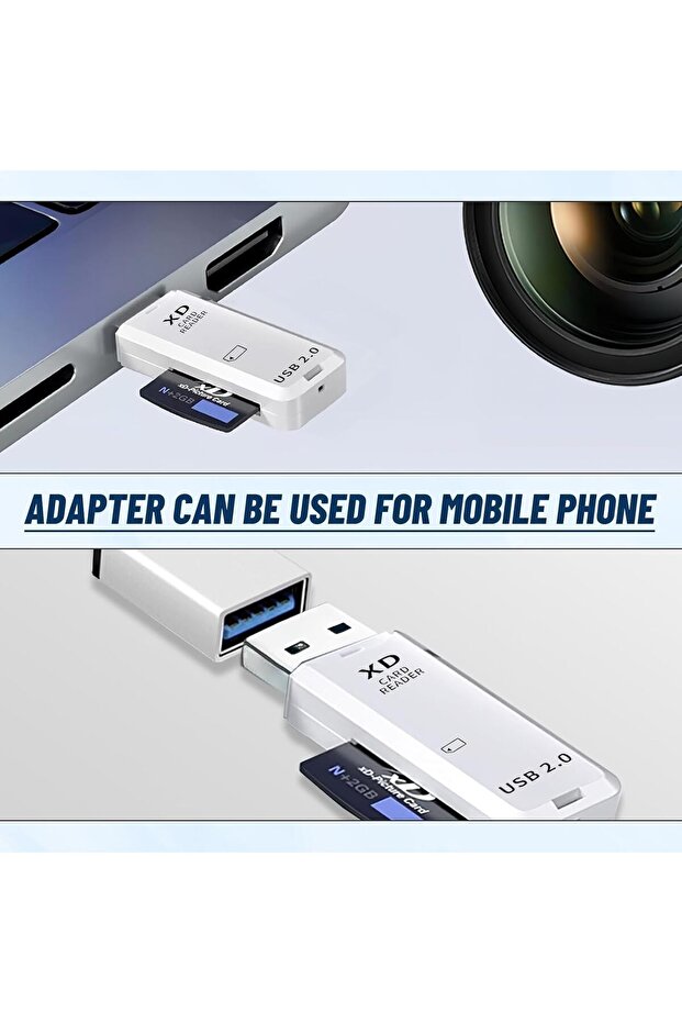 قارئ بطاقات الذاكرة X spring xD، قارئ بطاقات USB صغير الحجم لبطاقات الصور xD، نقل بيانات سريع - 2