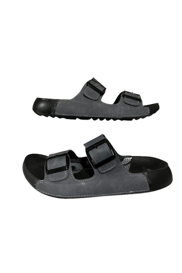 50651 Men's Anatomical Sole Daily Slippers with Stylish Buckle, Comfortable Holiday Sea Beach Slippers