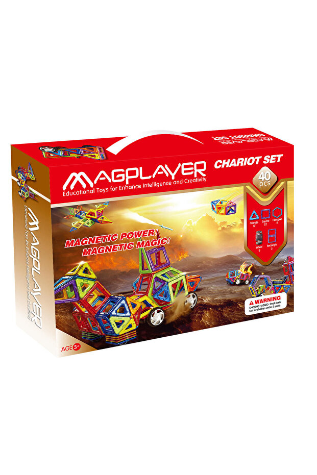 Joc de constructie magnetic - 40 piese - 1