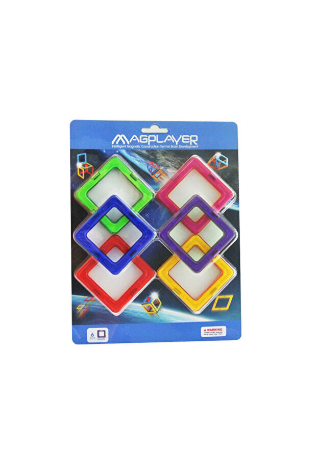 Joc de constructie magnetic - 6 piese - 1